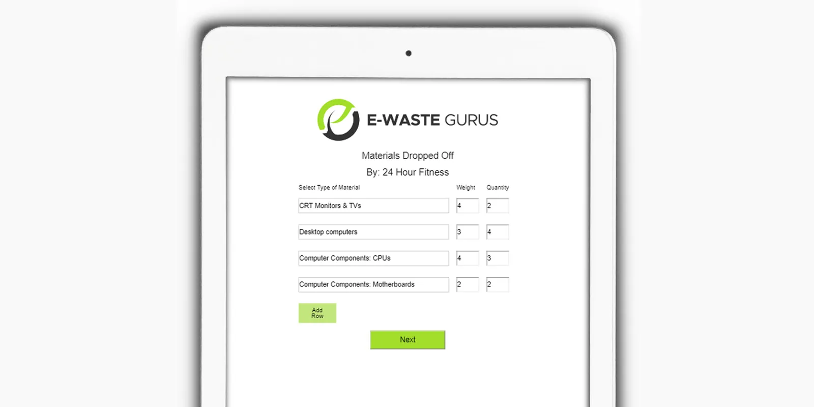 E-Waste Reporting and Accounting App screenshot 1